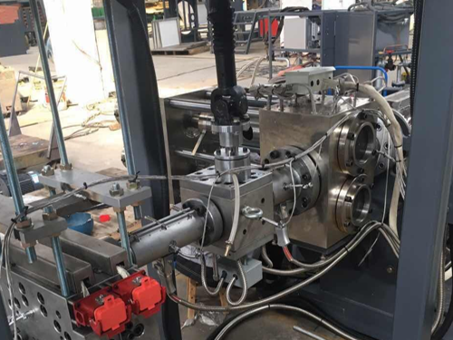 Melt pump is used in PET strap production line